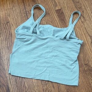 Lululemon Light Aqua Strappy Athletic Tank with Built-in Shelf Bra No pads